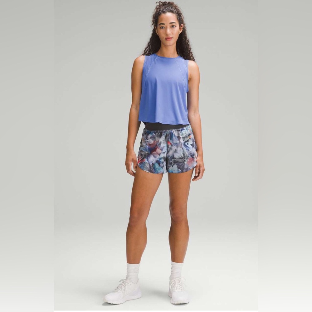 🌼LULULEM🍋N Sculpt Cropped Tank Top Wild Indigo W1CH5S Size 6